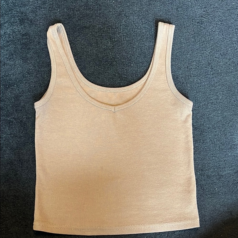 SHEIN Tan Fitted Tank Top